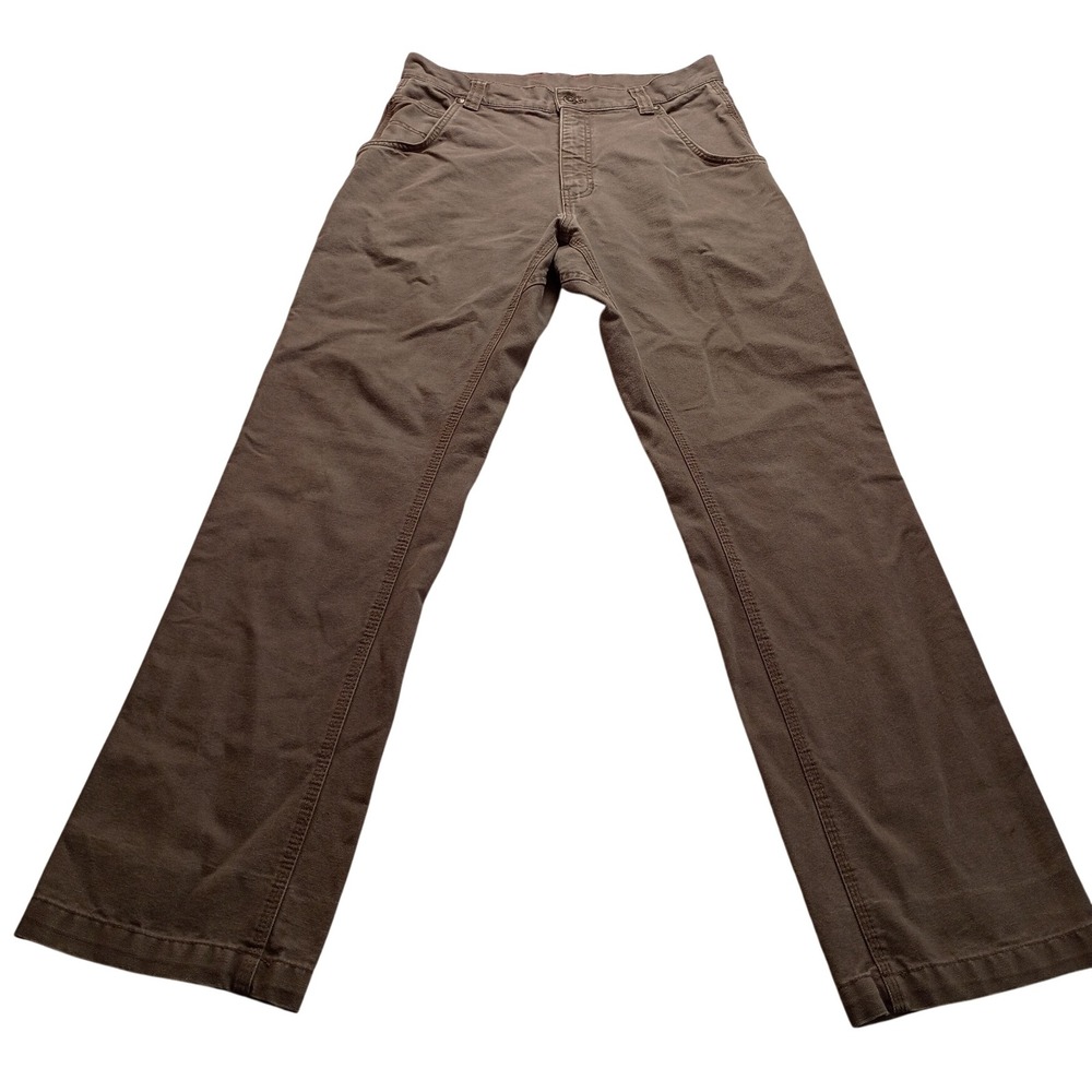 Craftsman Work Pants Men's Canvas Heavy Duty Brown 33x32 Utility Carpenter